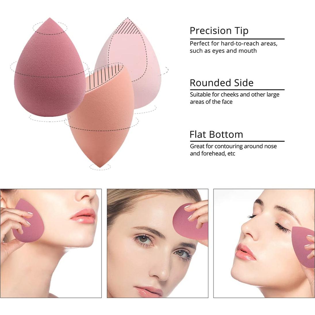 Conjunto de 5 Esponjas de Maquillaje Leeshine - Rosa