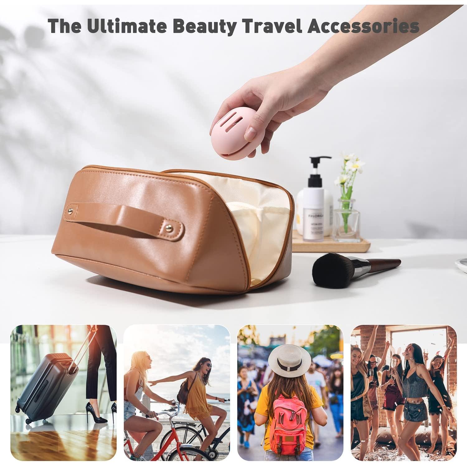 Esponja de Maquillaje BEZOX Rosa con Estuche Silicona 40g