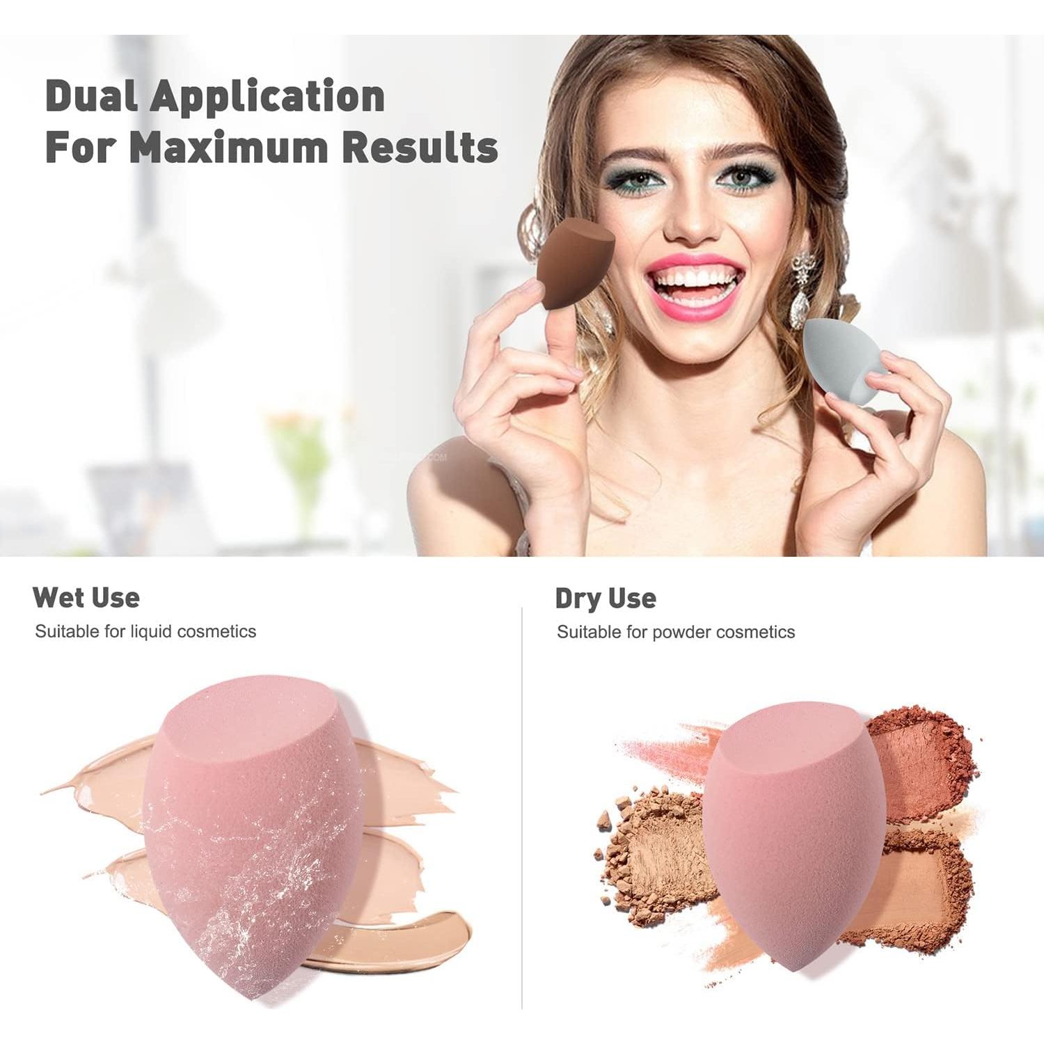 Esponja de Maquillaje BEZOX Rosa con Estuche Silicona 40g