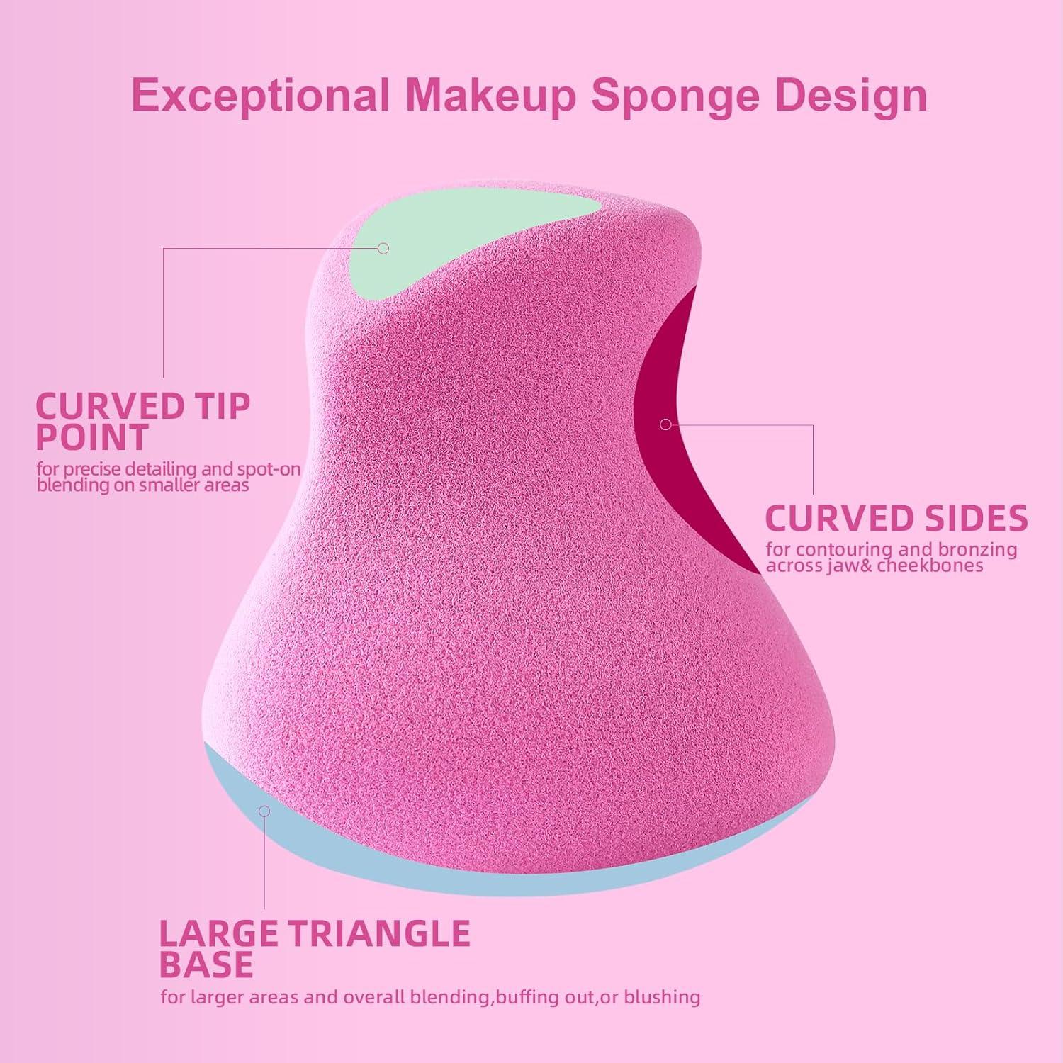 Esponjas de Maquillaje Hipoalergénicas BeautyFactor 4 Pack Rosa