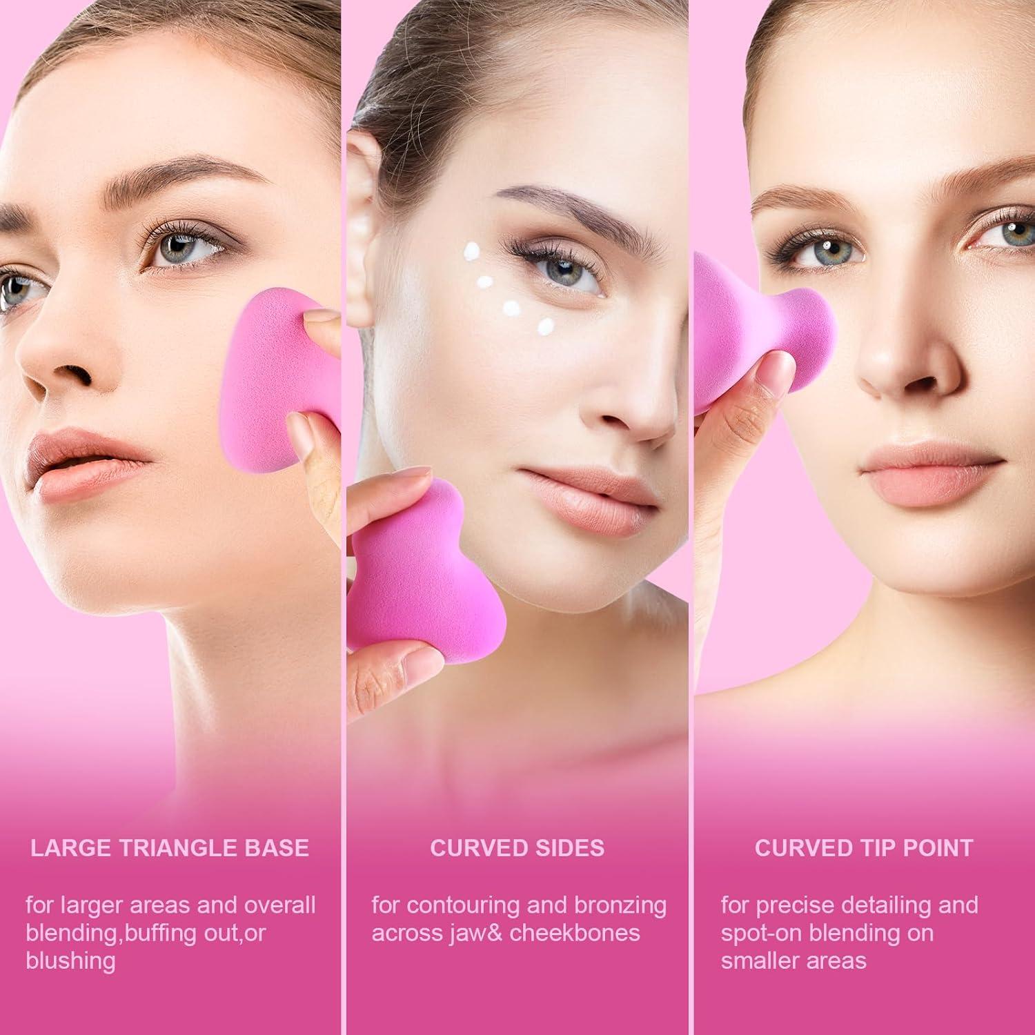 Esponjas de Maquillaje Hipoalergénicas BeautyFactor 4 Pack Rosa