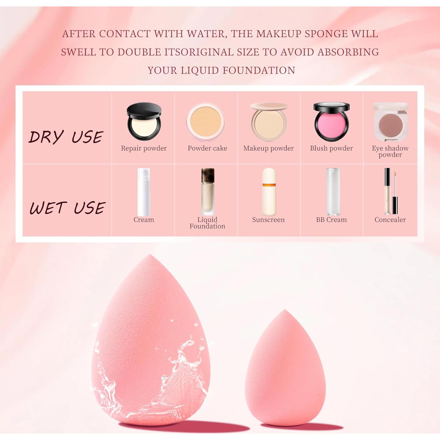 Juego de 6 Esponjas de Maquillaje Blossique Ultra Suaves