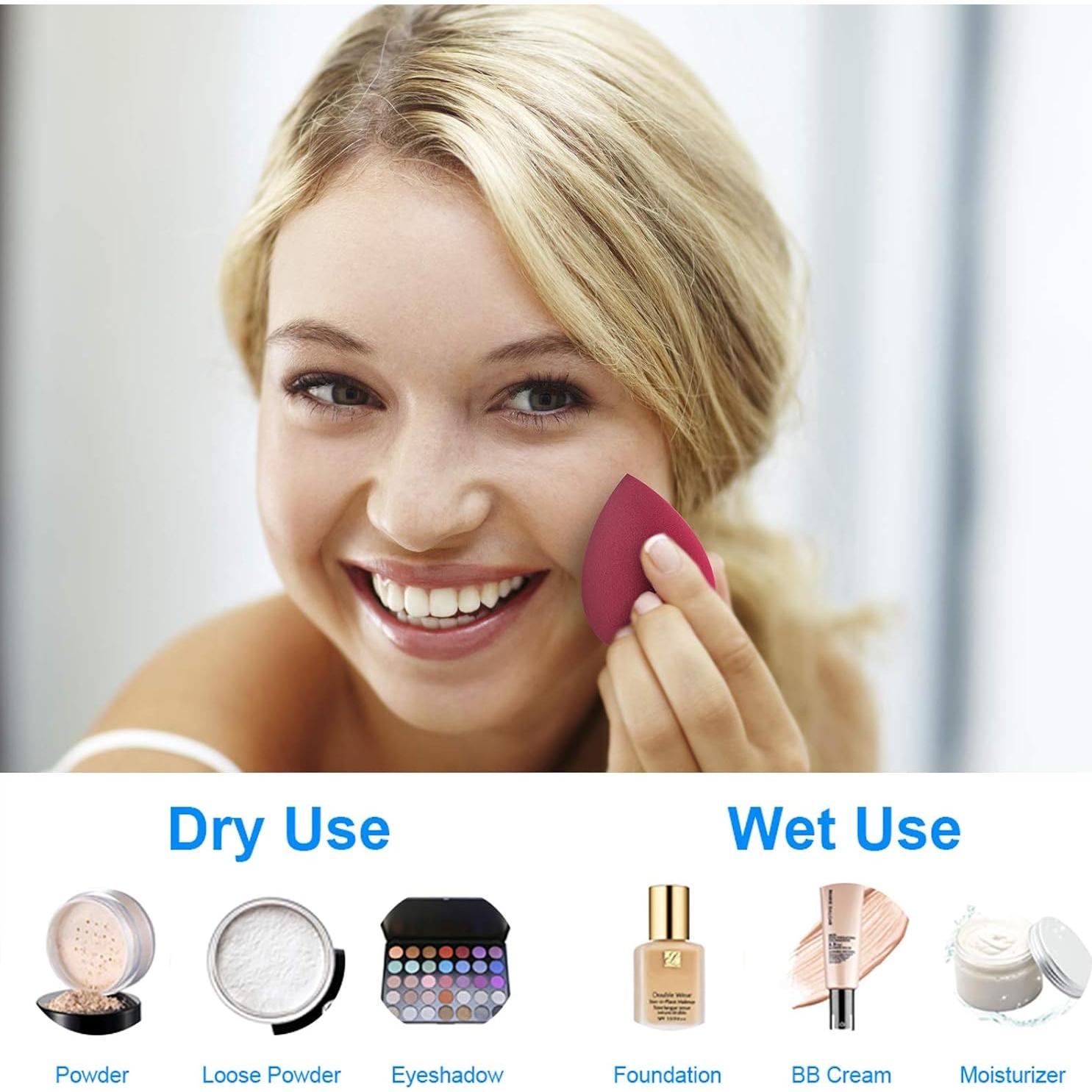 5 Esponjas de Maquillaje YUESHENNAN para Base Líquida y Polvo