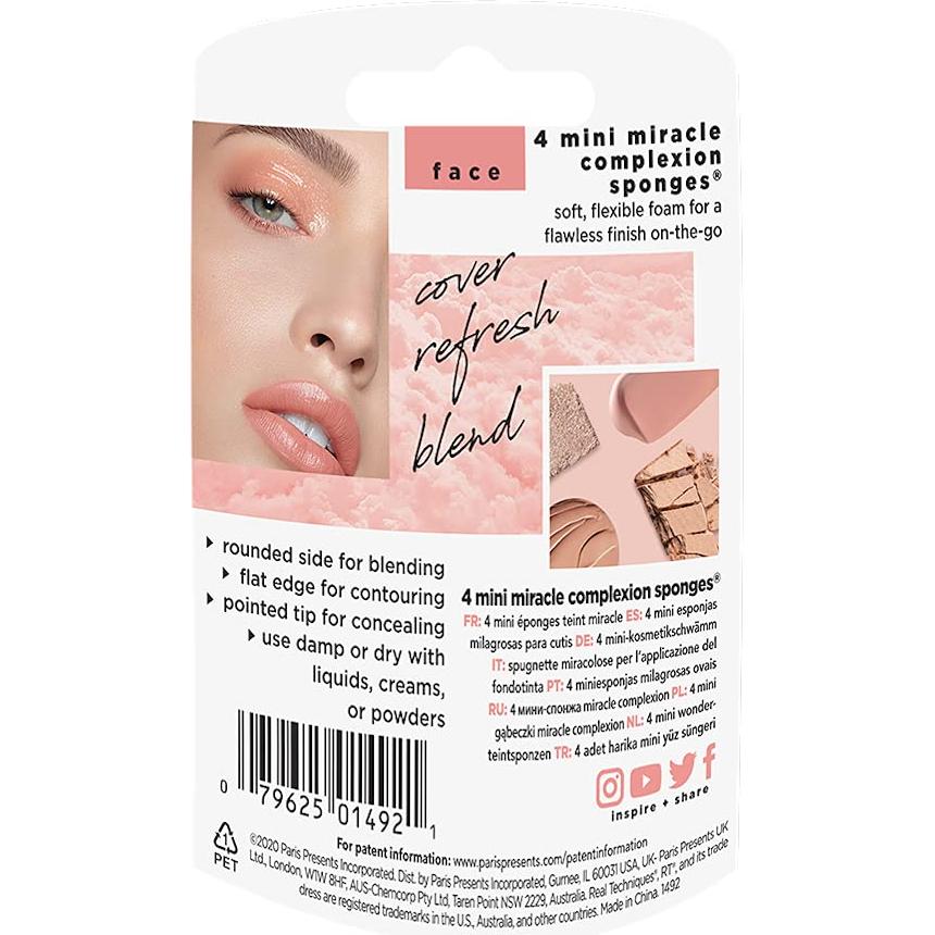 Esponja de Maquillaje Mini Milagro Real Techniques - 4 Unidades