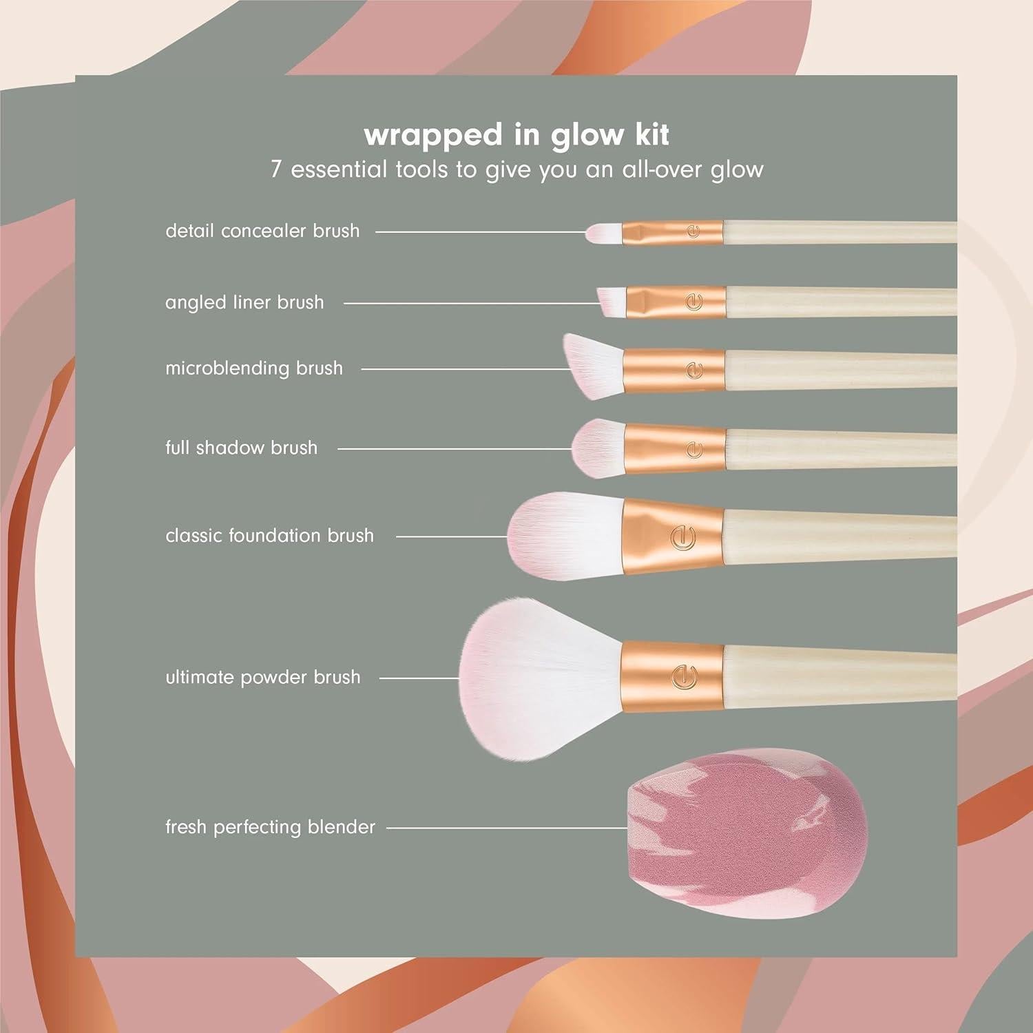 Kit de Brochas y Esponjas de Maquillaje EcoTools 7 Piezas