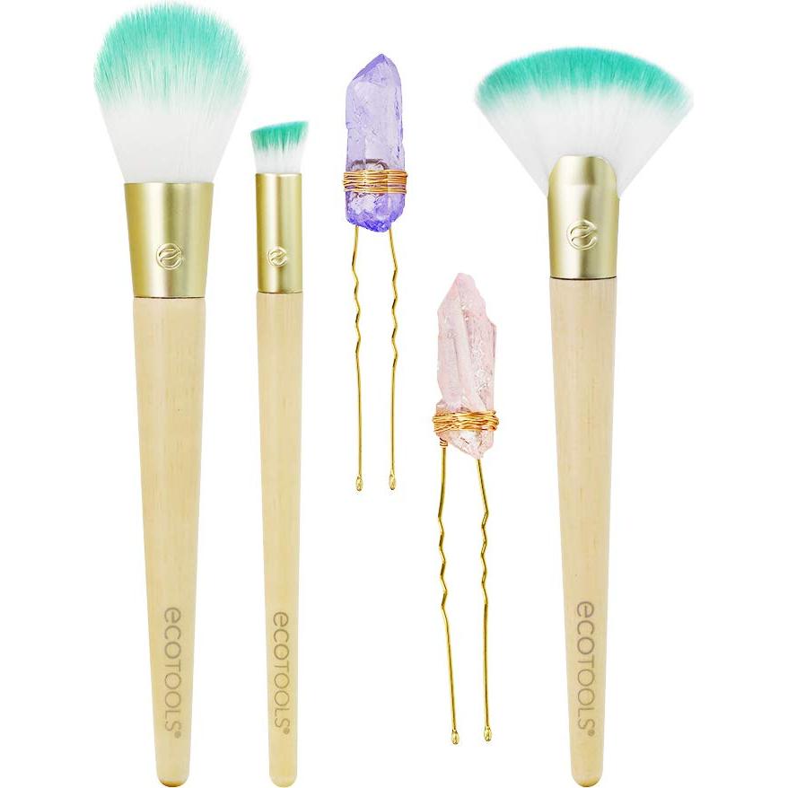 Set de Brochas de Maquillaje Ecotools 5 Piezas con Horquillas