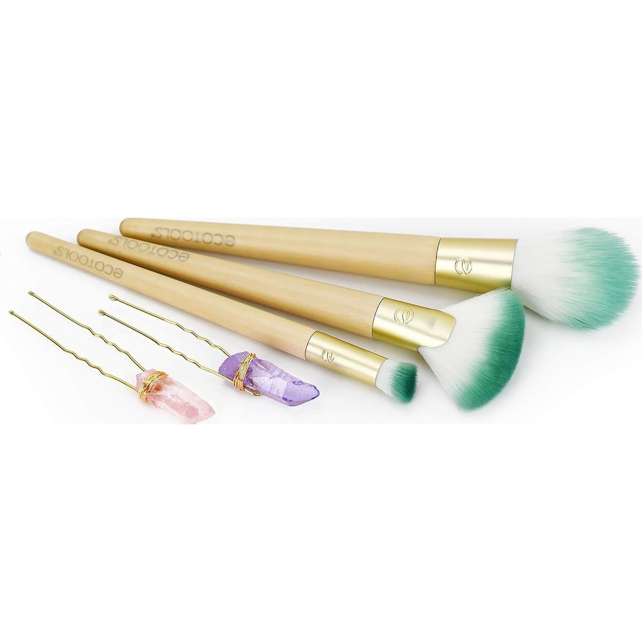 Set de Brochas de Maquillaje Ecotools 5 Piezas con Horquillas