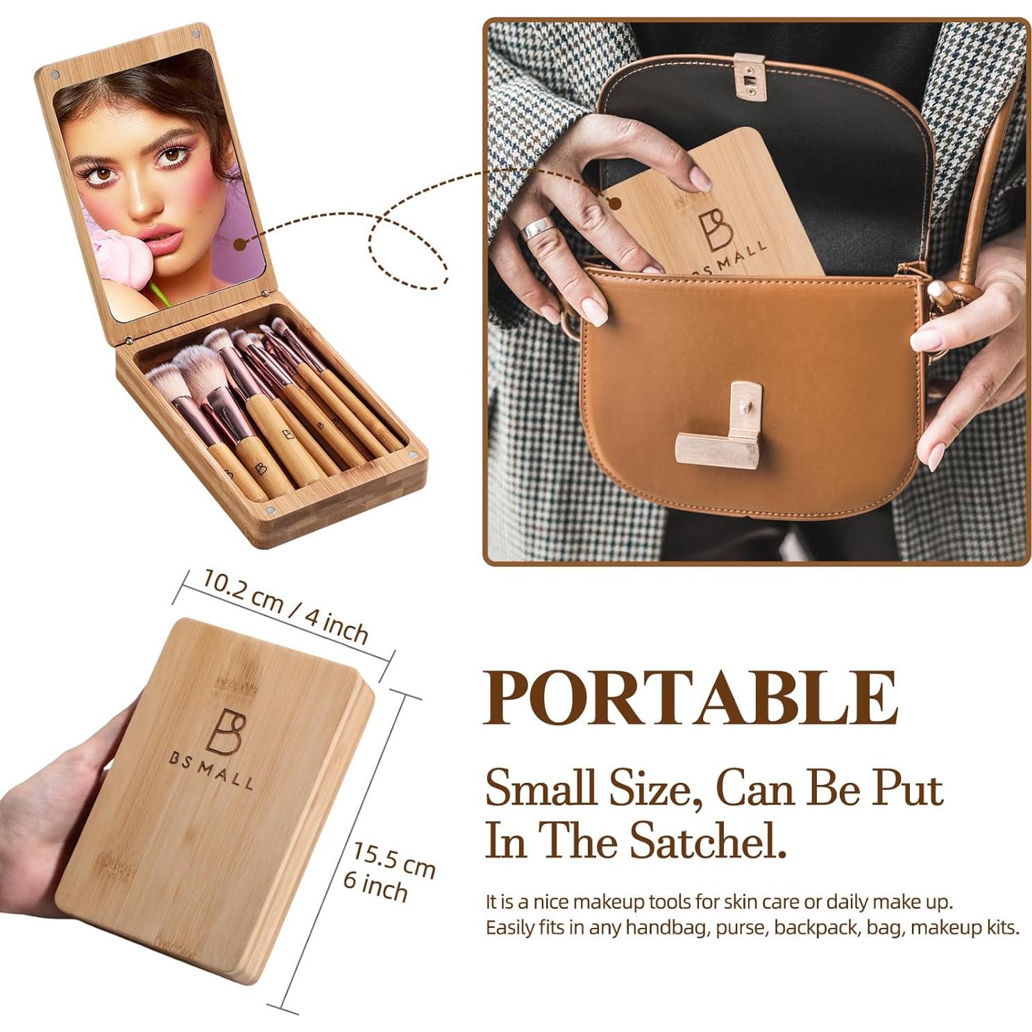 Conjunto de Brochas de Maquillaje de Viaje BS-MALL 14 Piezas