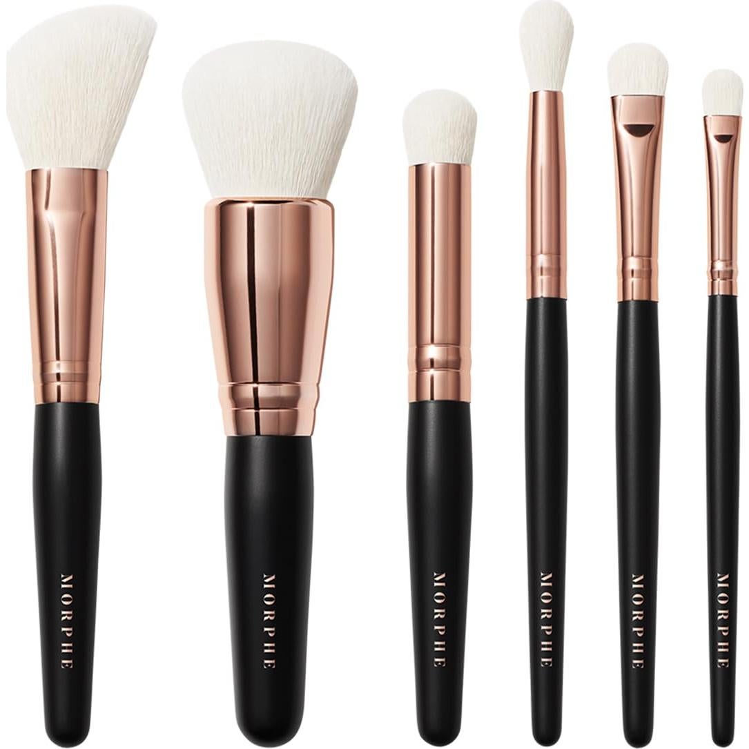 Set de 6 Pinceles de Maquillaje Morphe - Cerdas Sintéticas y Estuche