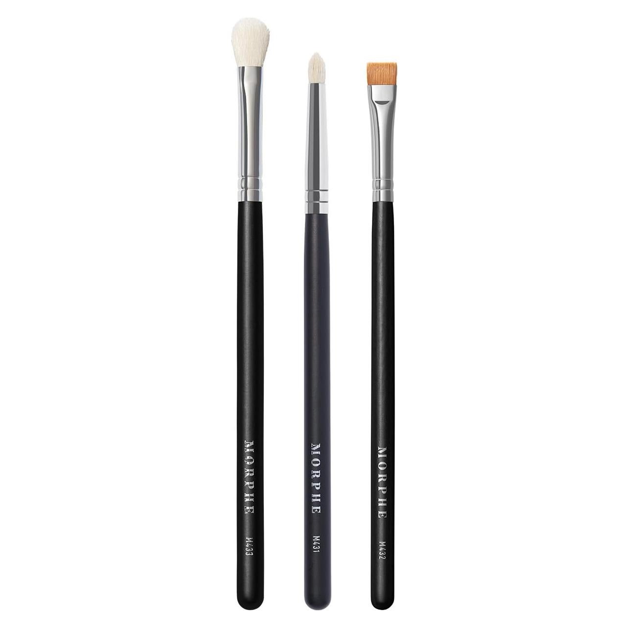Trío de Brochas para Maquillaje de Ojos Morphe M431 M432 M433