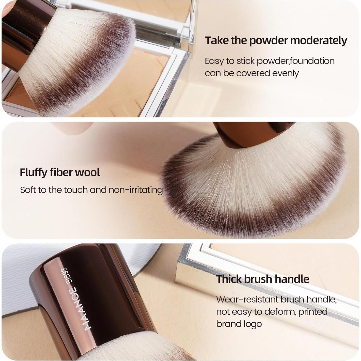 Conjunto de Brochas de Maquillaje MAANGE 20 Piezas Café