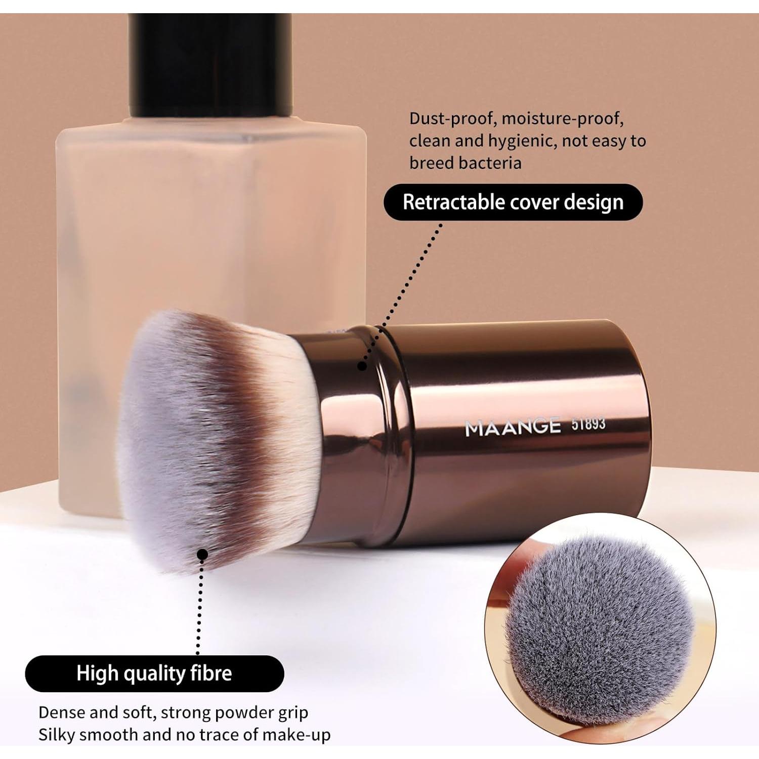 Conjunto de Brochas de Maquillaje MAANGE 20 Piezas Café