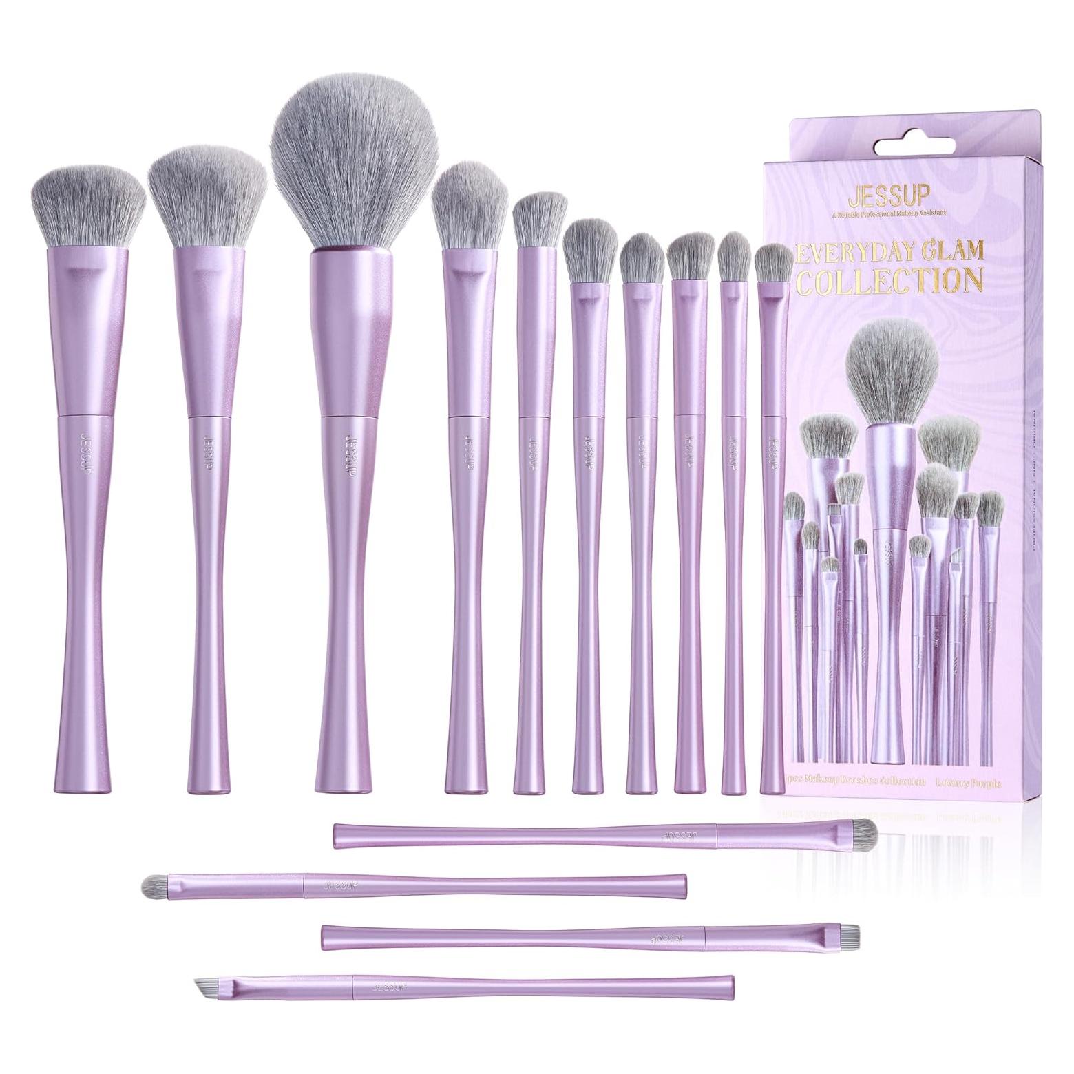 Juego de Brochas de Maquillaje Jessup T512 14 Piezas Veganas