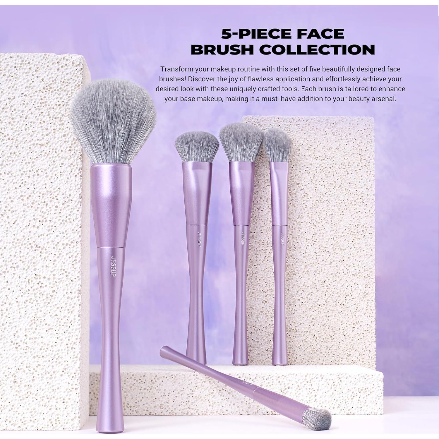 Juego de Brochas de Maquillaje Jessup T512 14 Piezas Veganas