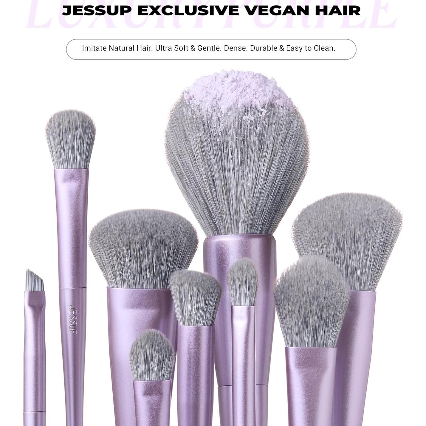 Juego de Brochas de Maquillaje Jessup T512 14 Piezas Veganas