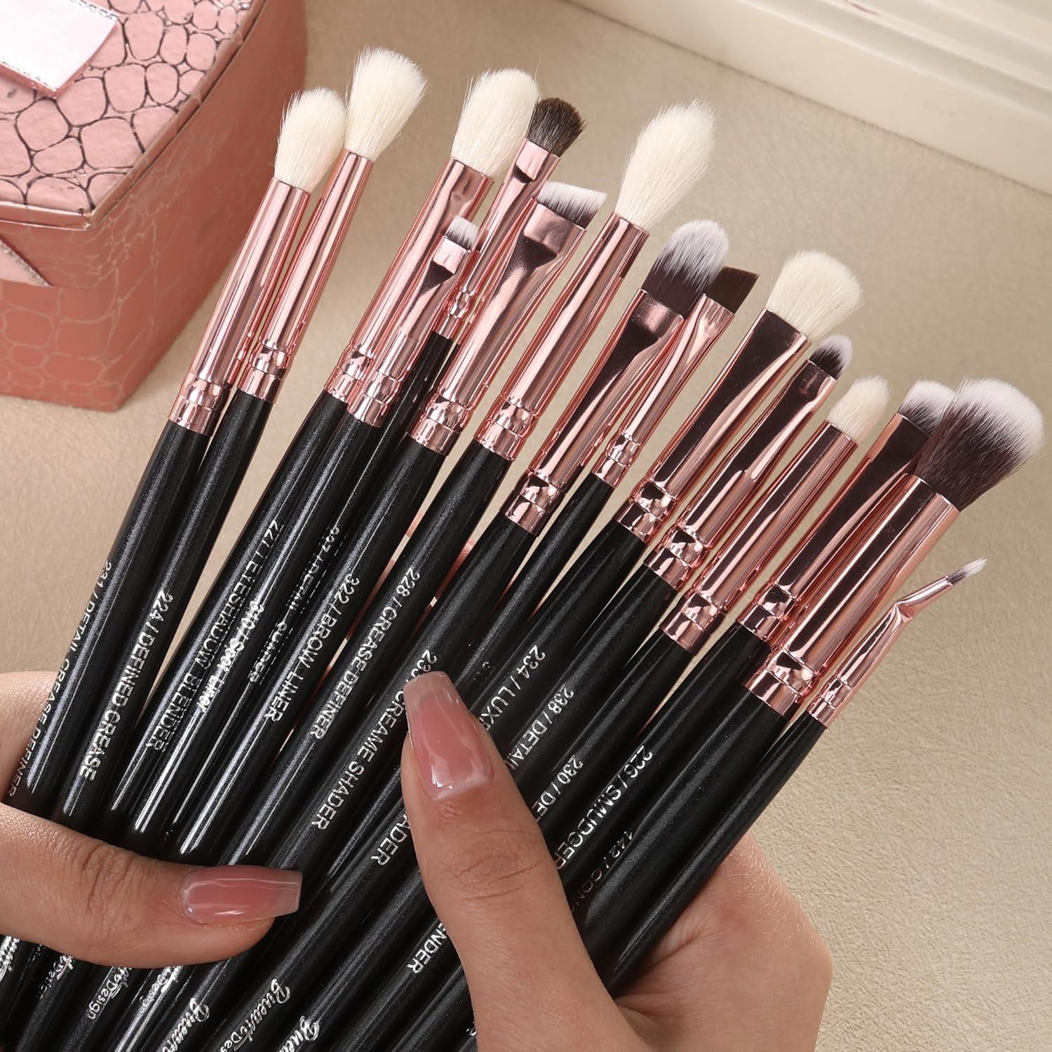 Conjunto de 15 Brochas de Maquillaje para Ojos Bueart Design