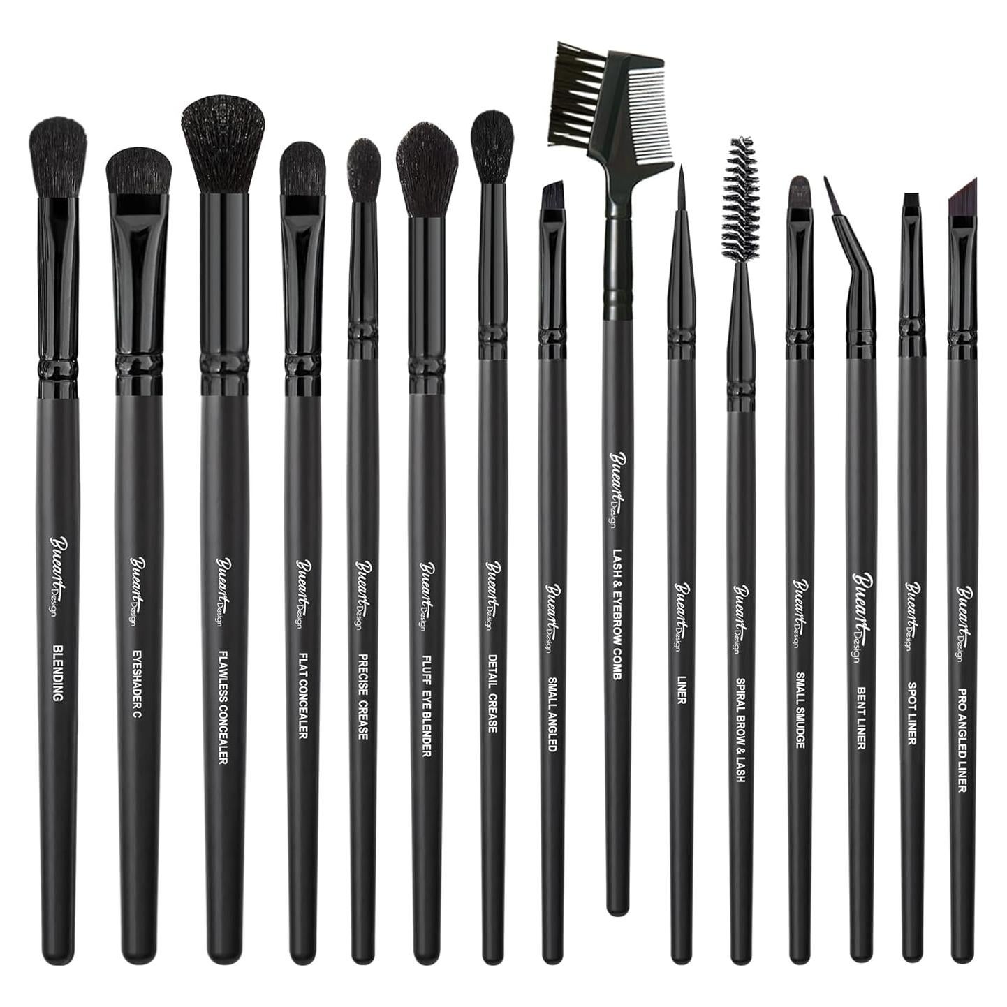 Conjunto de Brochas para Ojos Bueart Design 15 Piezas Veganas