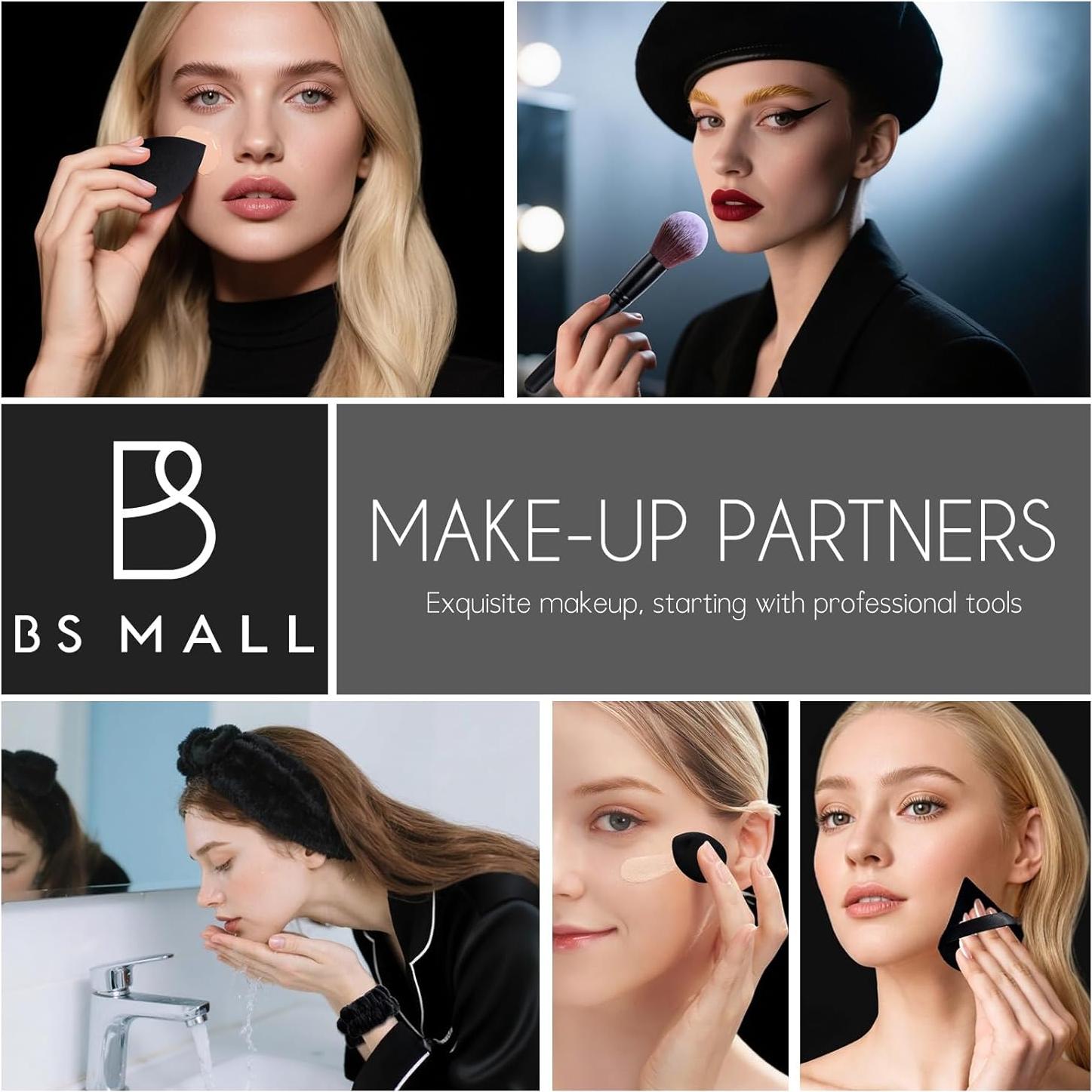 Conjunto de Brochas de Maquillaje BS-MALL 26 Piezas con Bolsa Negra