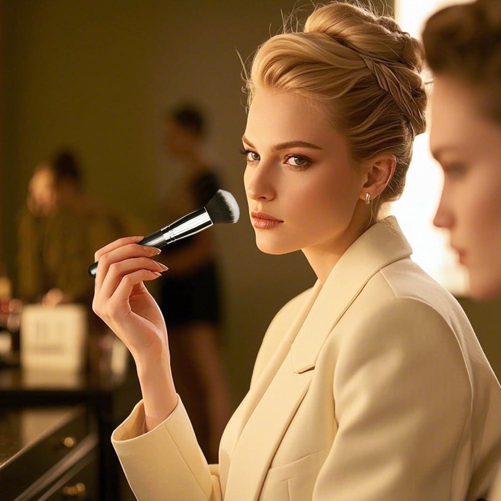 Juego de brochas de maquillaje EVRCHGIEA 15 piezas pelo de cabra