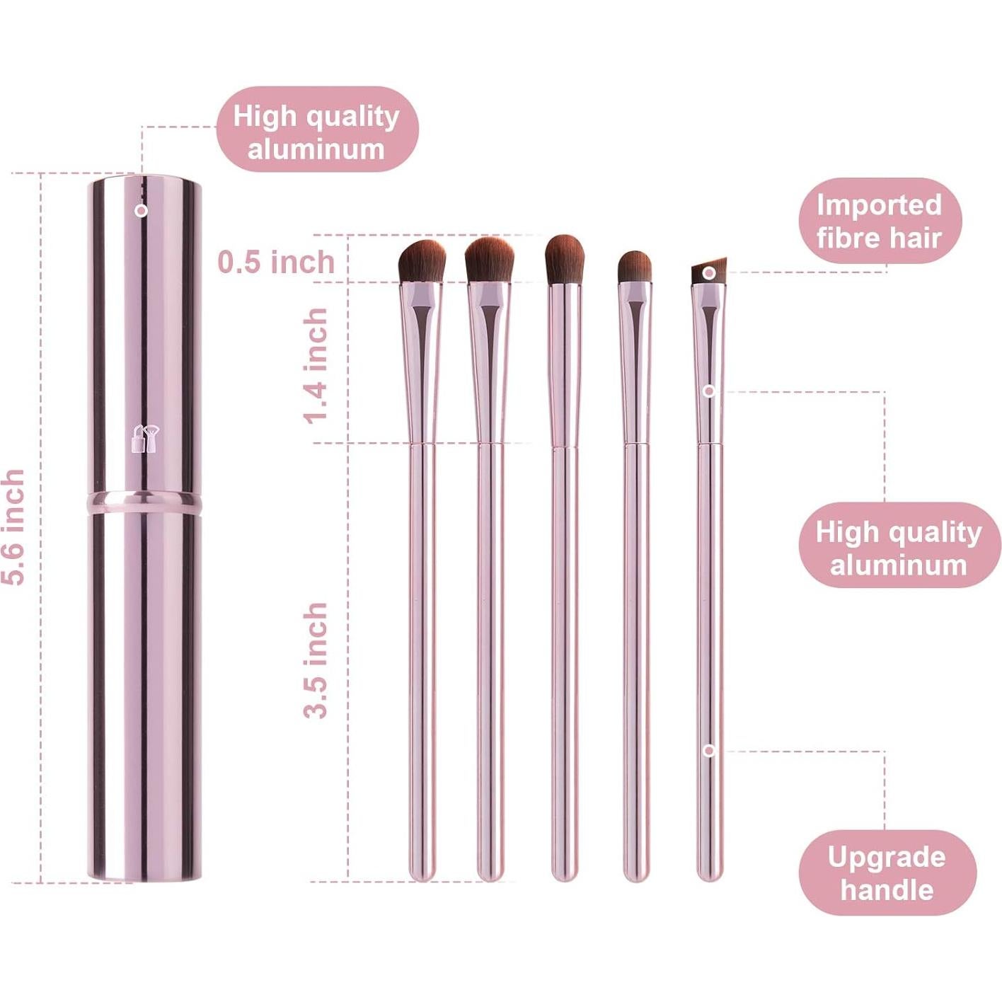 Conjunto de 5 Pinceles para Sombras de Ojos YUESHENNAN