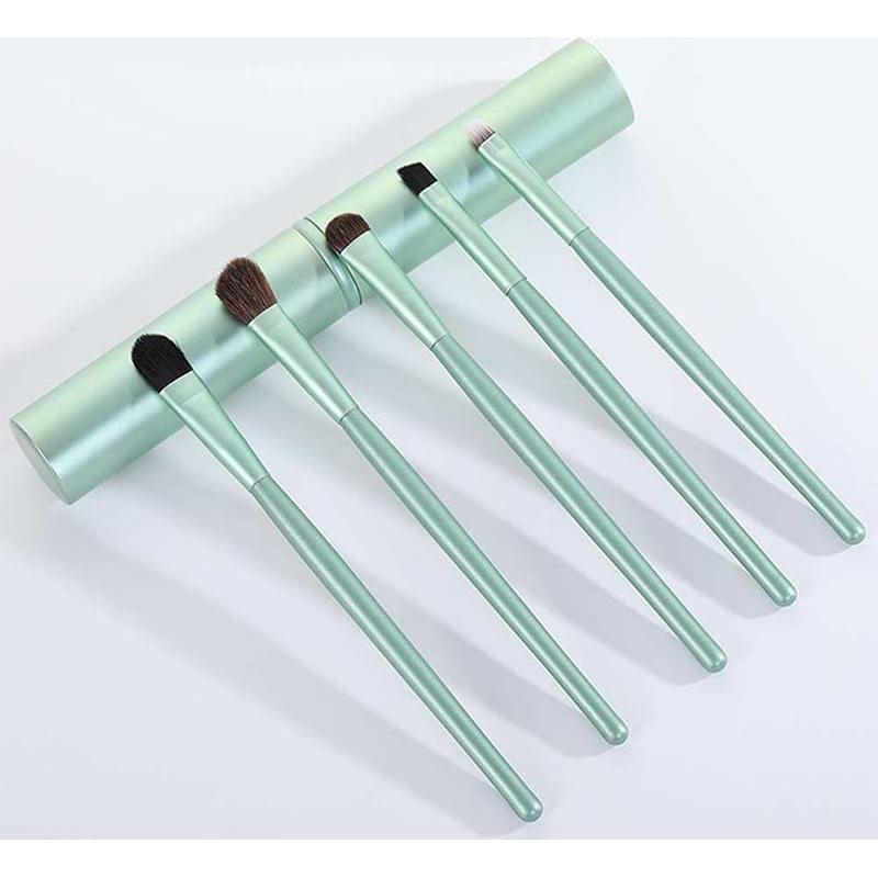 Juego de Brochas de Maquillaje de Ojos AKOAK 5 Piezas Verde
