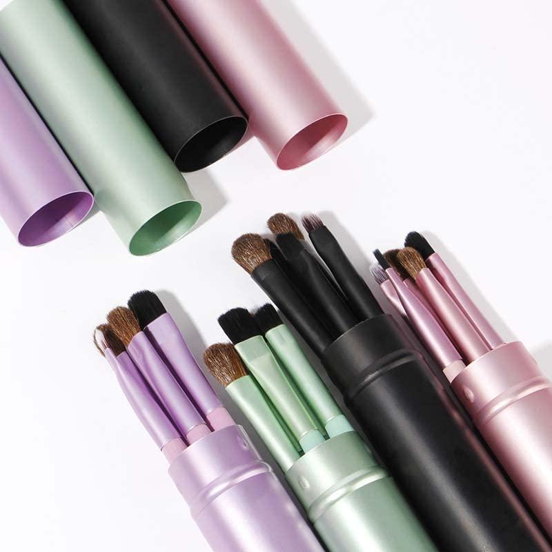 Juego de Brochas de Maquillaje de Ojos AKOAK 5 Piezas Verde