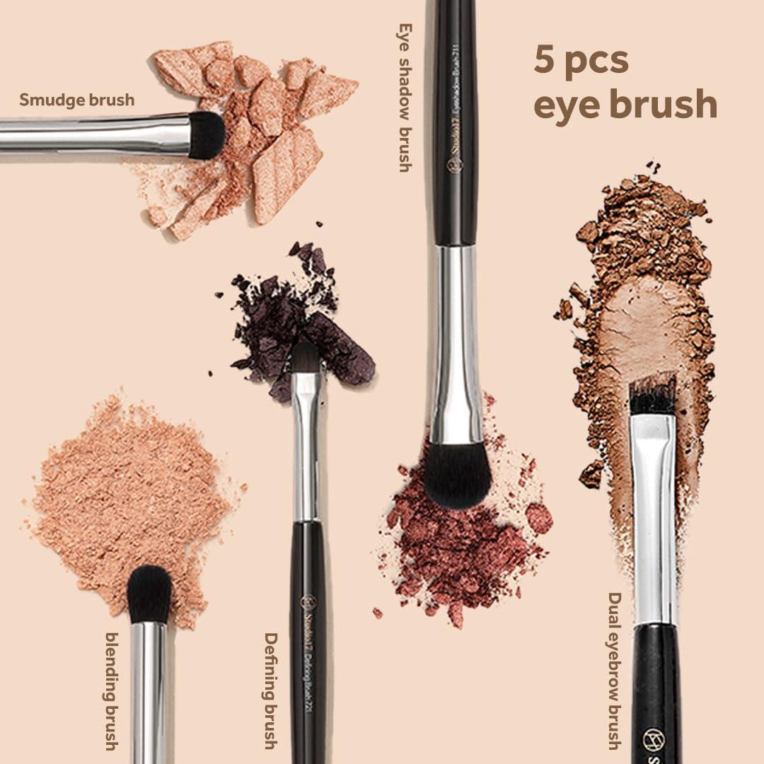 Juego de Brochas para Maquillaje de Ojos Studio17 - 5 Pcs
