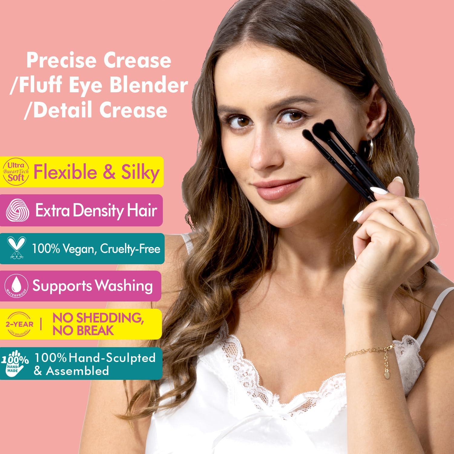 Juego de Brochas para Sombra de Ojos Bueart Design - Pelo Sintético Suave