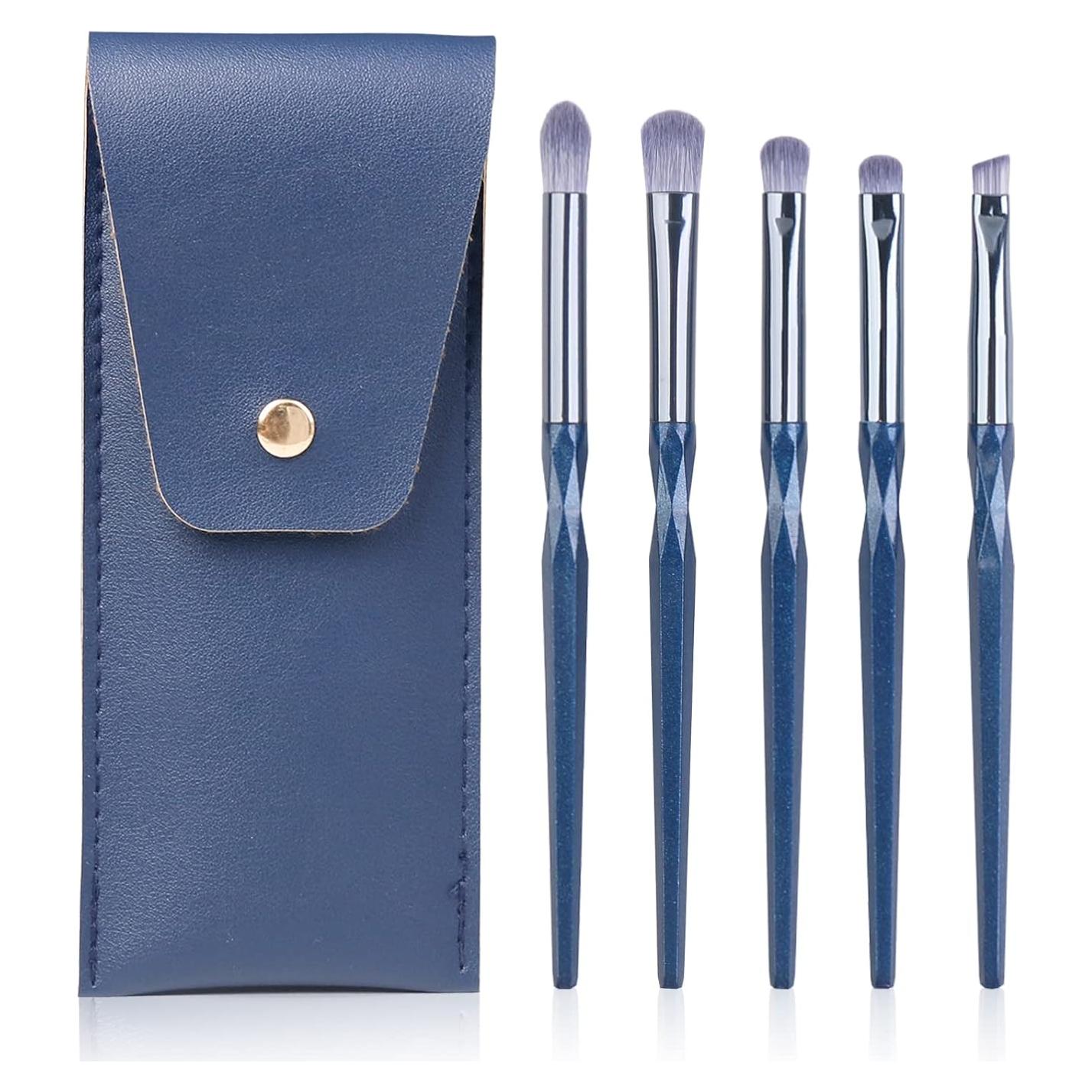 Juego de Brochas de Maquillaje para Ojos ENZO KEN Azul Diamante