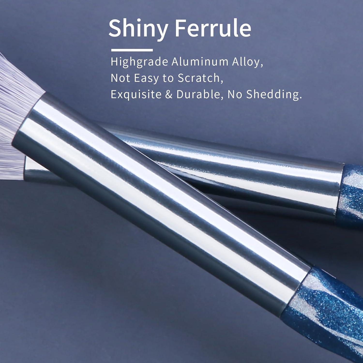 Juego de Brochas de Maquillaje para Ojos ENZO KEN Azul Diamante