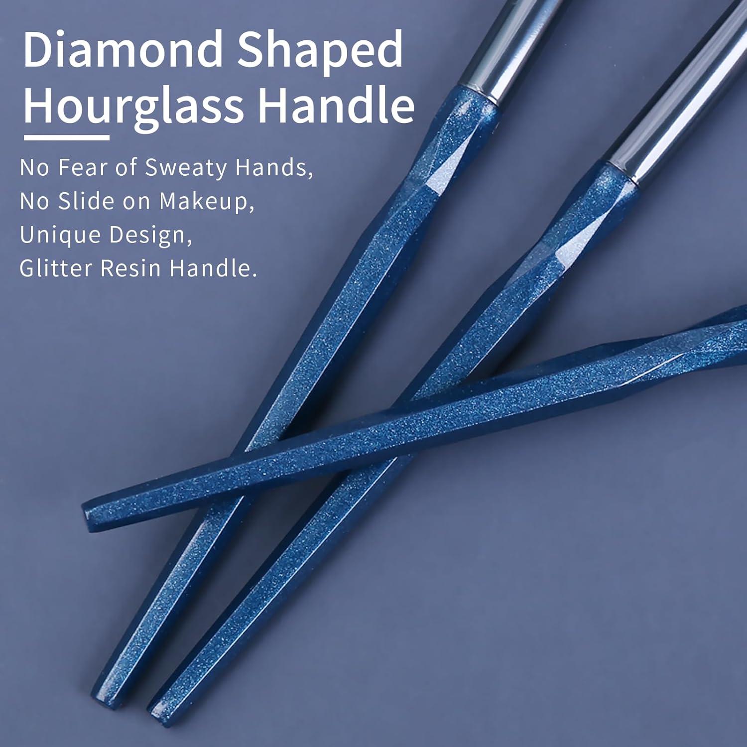 Juego de Brochas de Maquillaje para Ojos ENZO KEN Azul Diamante