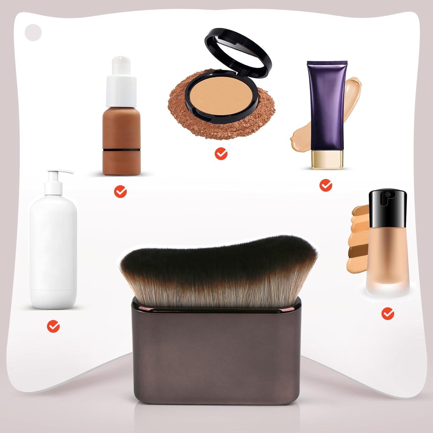 Brocha de Autobronceador UNIMEIX con Cerdas Densas - Gris