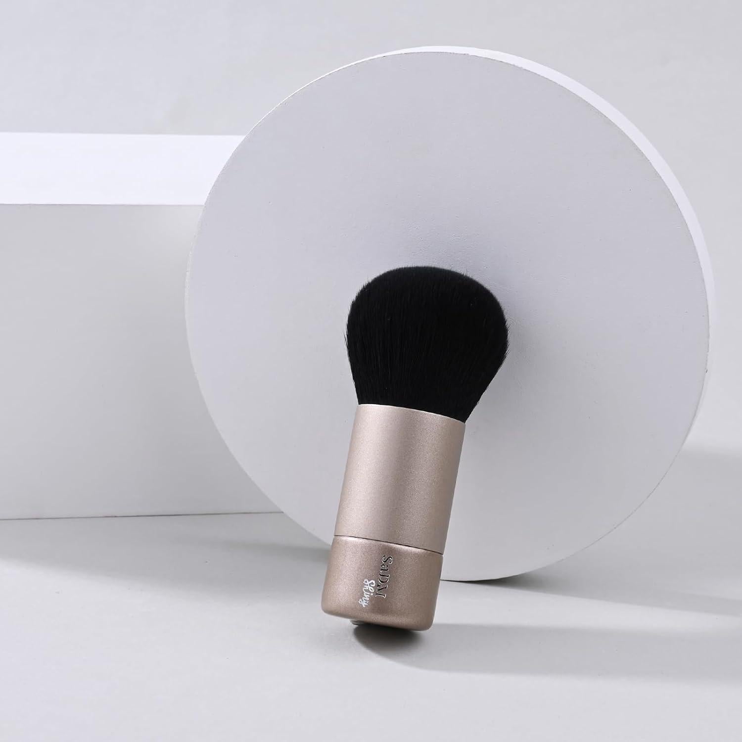 Brocha de Maquillaje Kabuki SaDM Shiny - Difusora Vegana 10.8cm