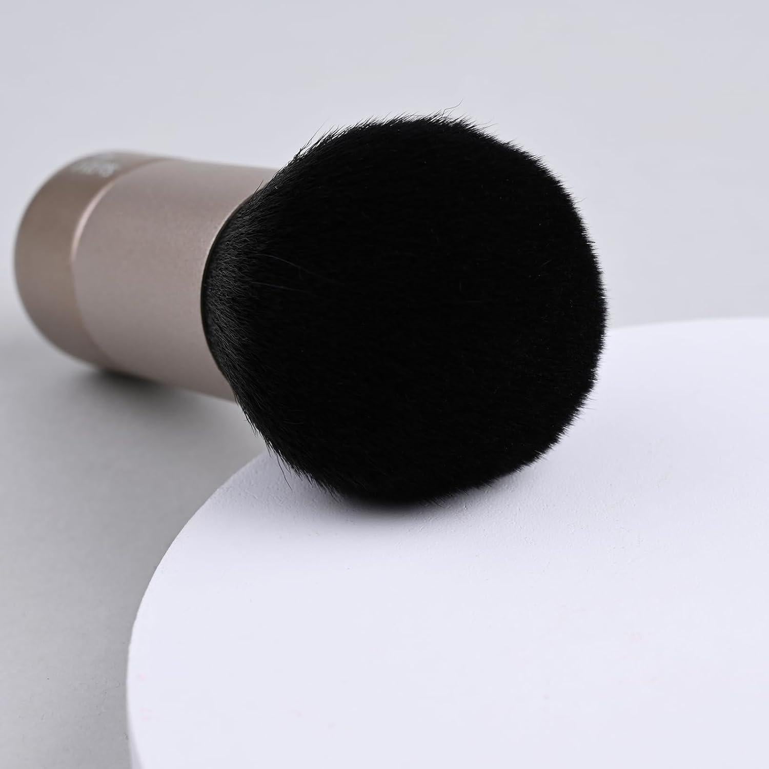 Brocha de Maquillaje Kabuki SaDM Shiny - Difusora Vegana 10.8cm