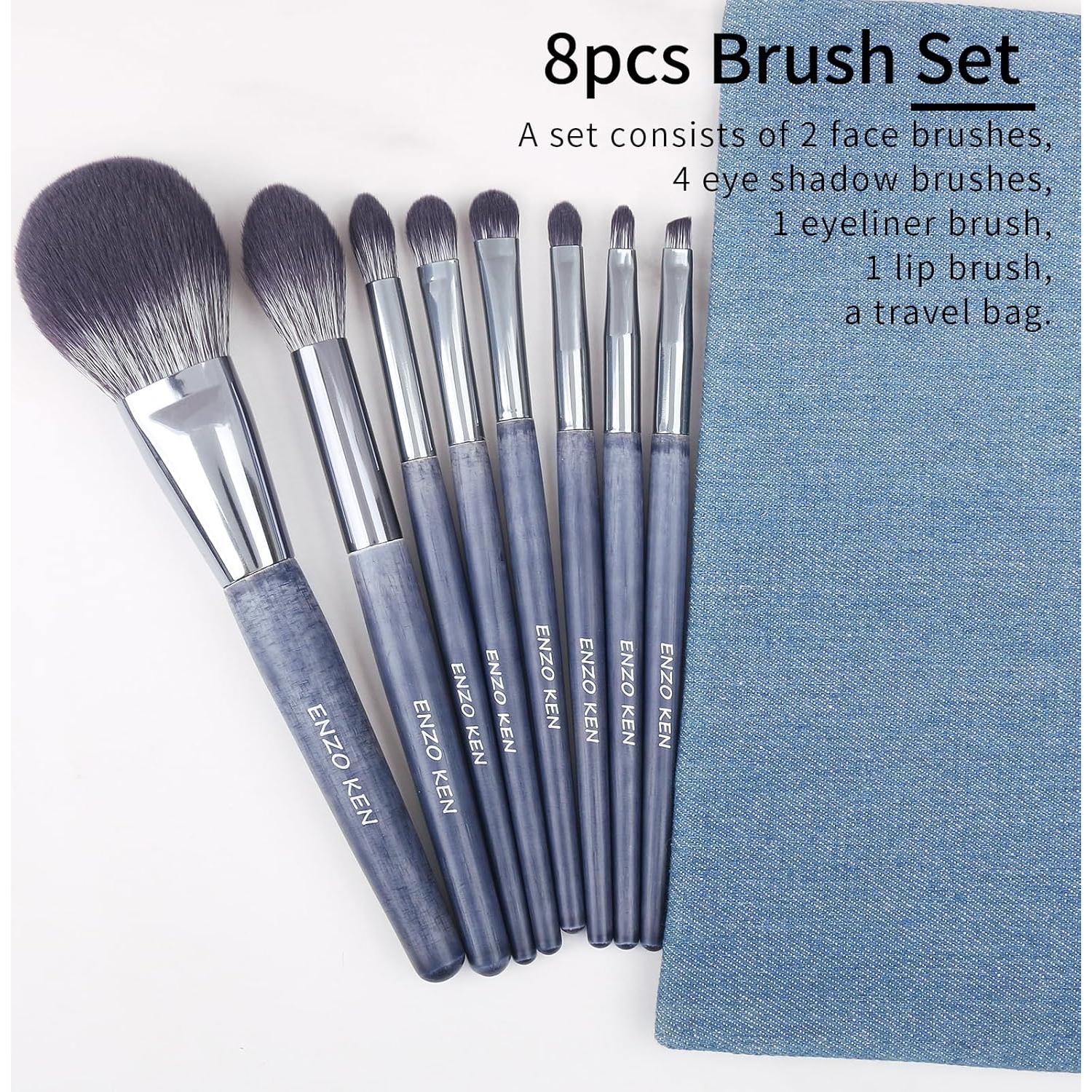 Juego de Pinceles de Maquillaje Profesional ShuiMo 8 Piezas