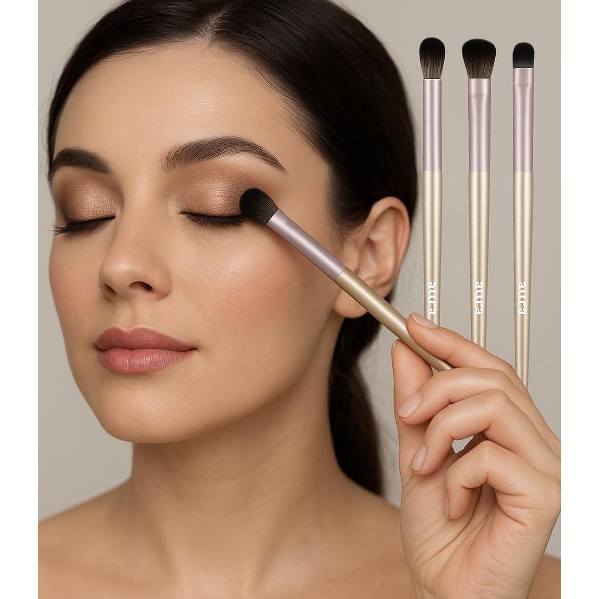 Kit de 4 Brochas de Sombra de Ojos Aura - Suaves y Profesionales