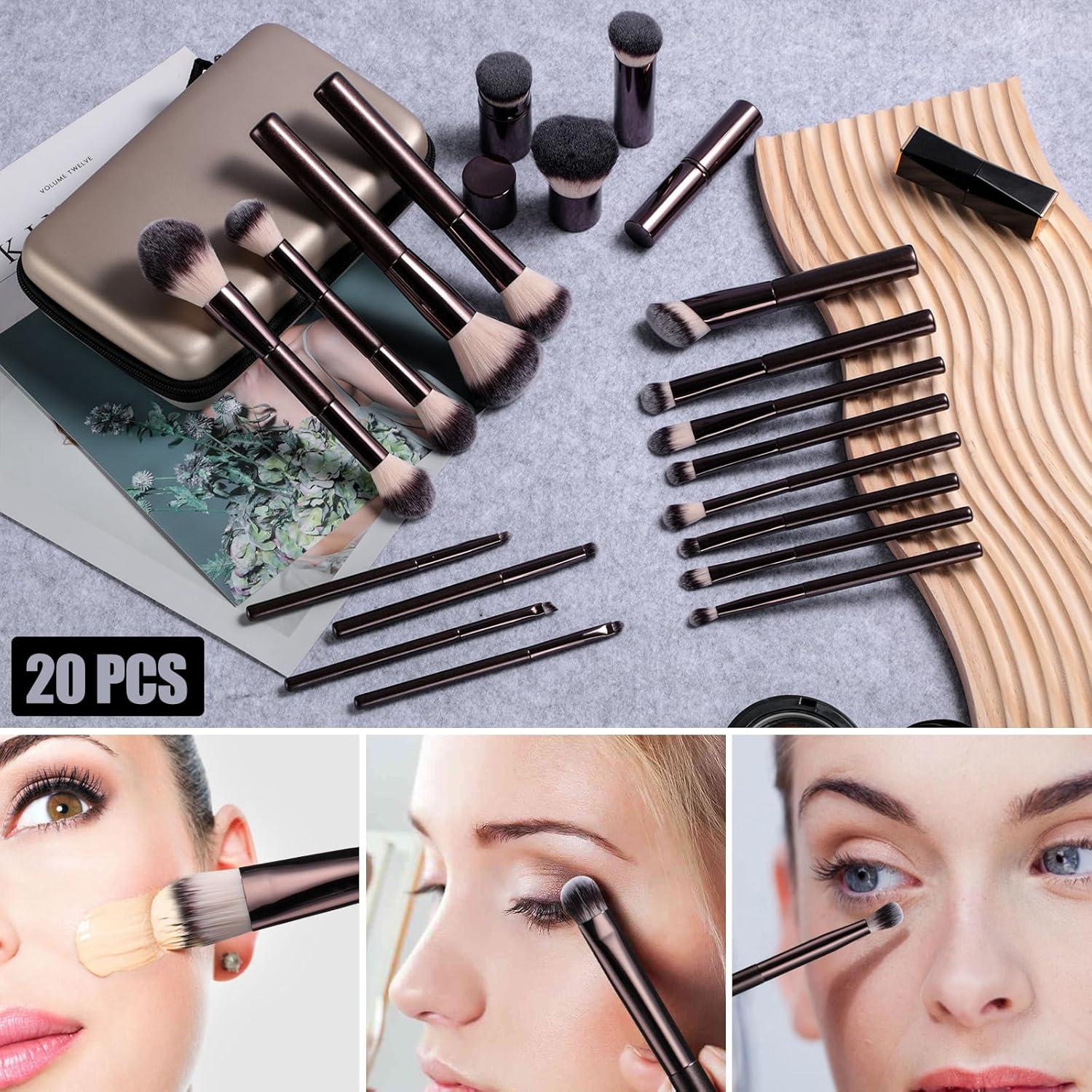 Conjunto de Brochas de Maquillaje BS-MALL 22 Piezas Portátil