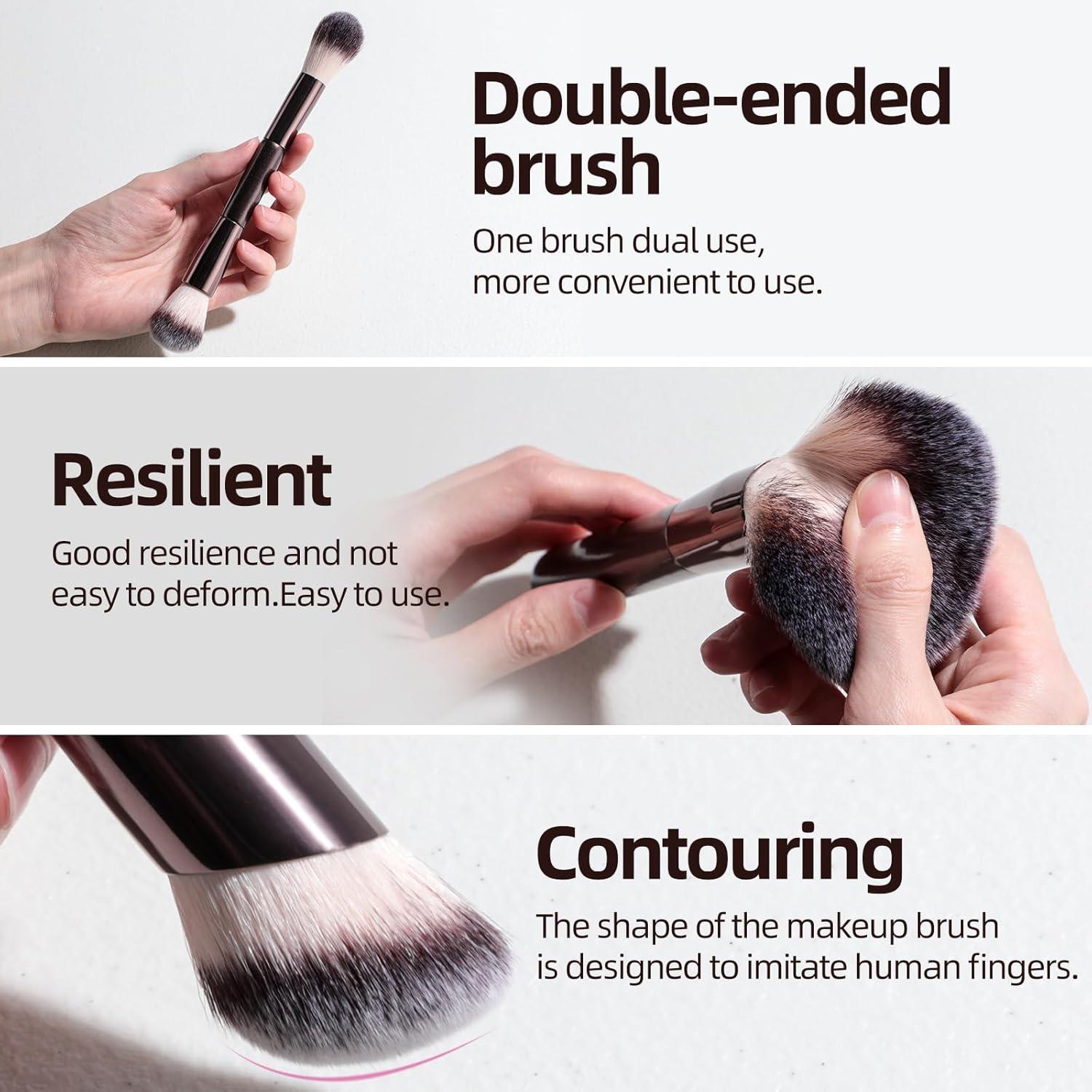 Conjunto de Brochas de Maquillaje BS-MALL 22 Piezas Portátil