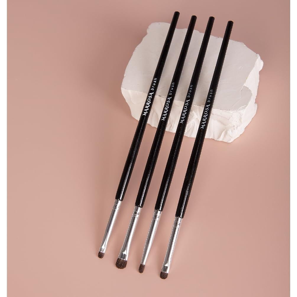 Juego de Pinceles de Maquillaje para Ojos MARROSA - Pelo Natural
