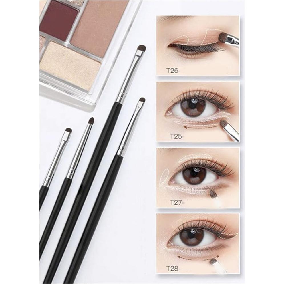 Juego de Pinceles de Maquillaje para Ojos MARROSA - Pelo Natural