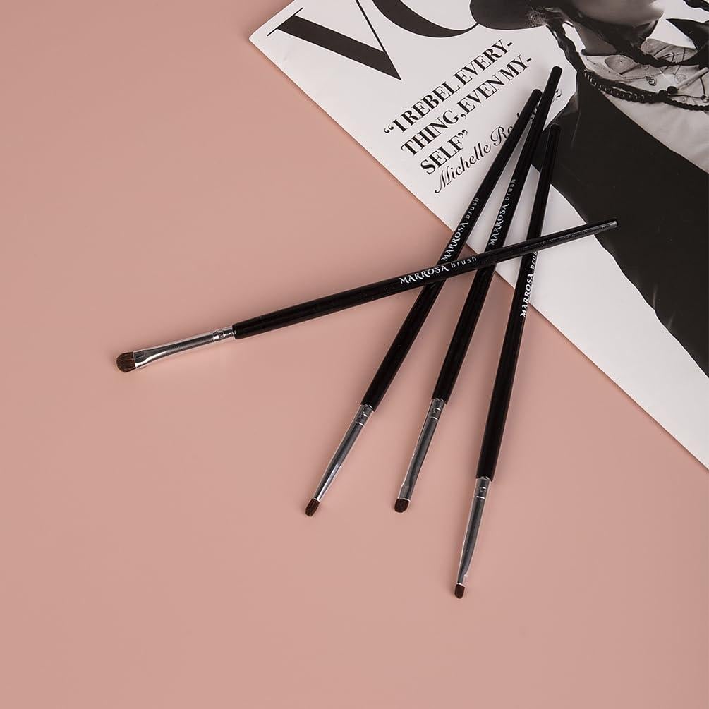 Juego de Pinceles de Maquillaje para Ojos MARROSA - Pelo Natural