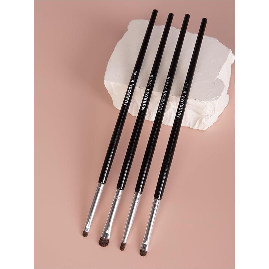 Juego de Pinceles de Maquillaje para Ojos MARROSA - Pelo Natural