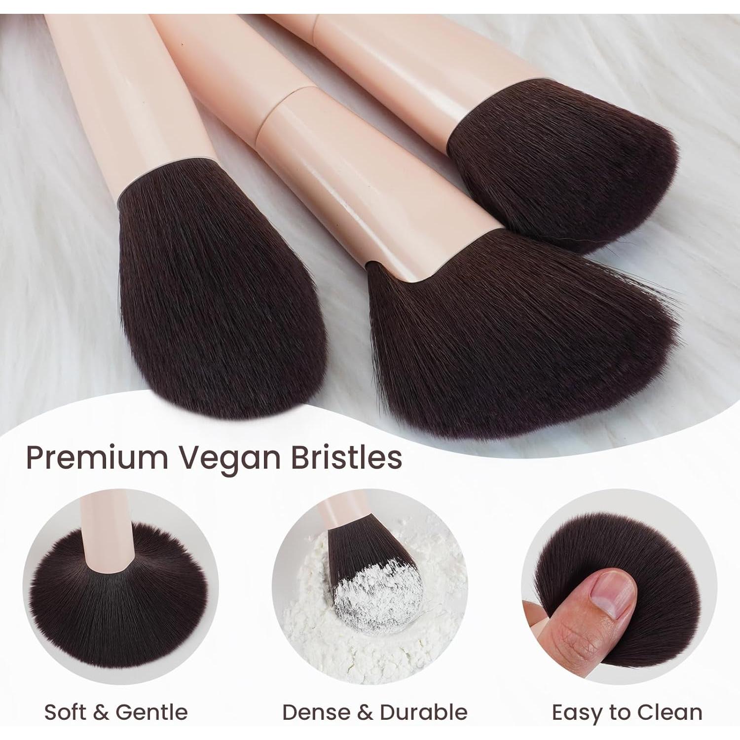 Juego de Brochas de Maquillaje 10 Piezas YutimeAura Profesional