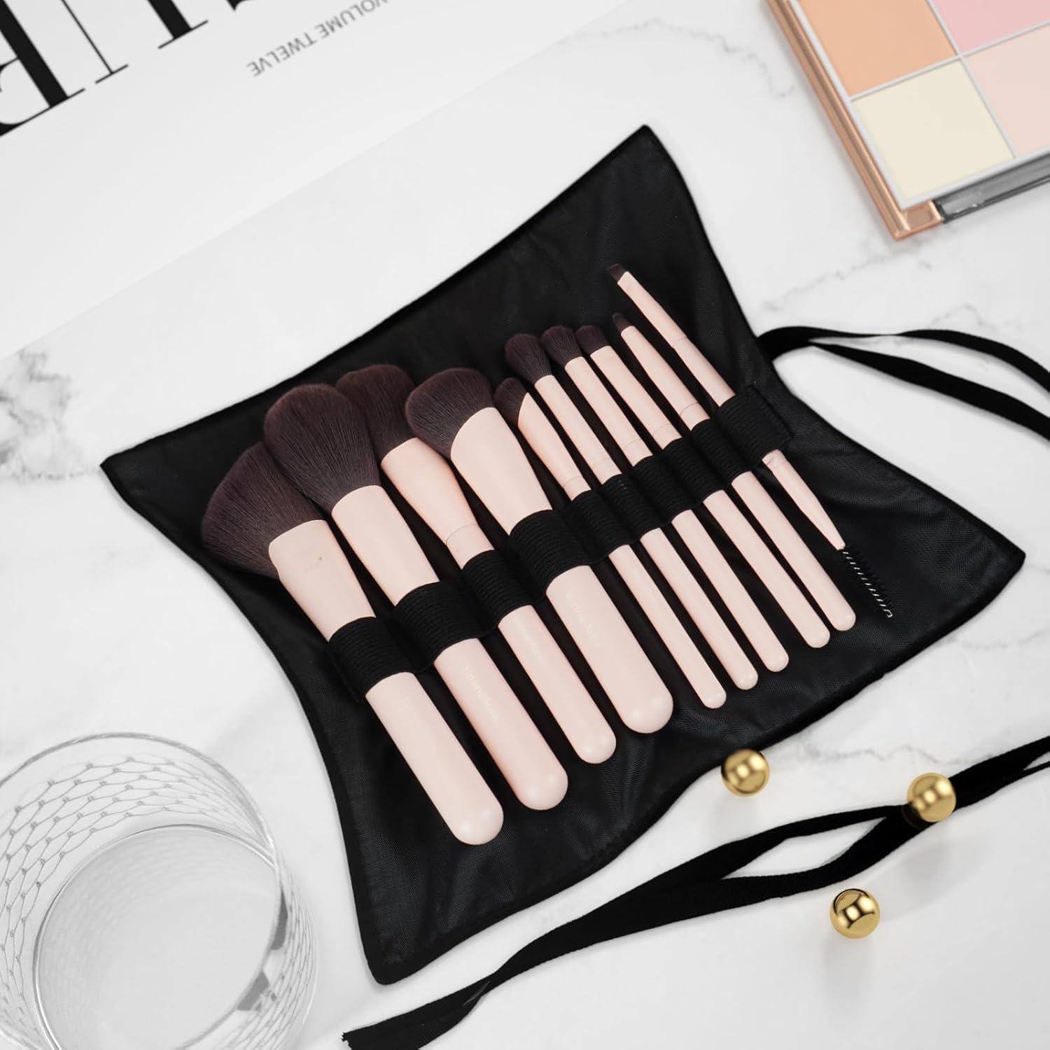 Juego de Brochas de Maquillaje 10 Piezas YutimeAura Profesional