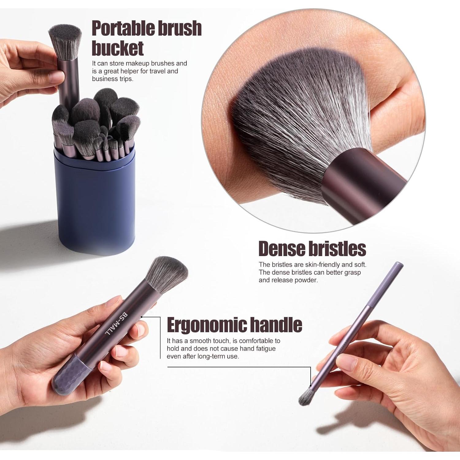 Conjunto de Brochas de Maquillaje Profesional BS-MALL 28 Pcs