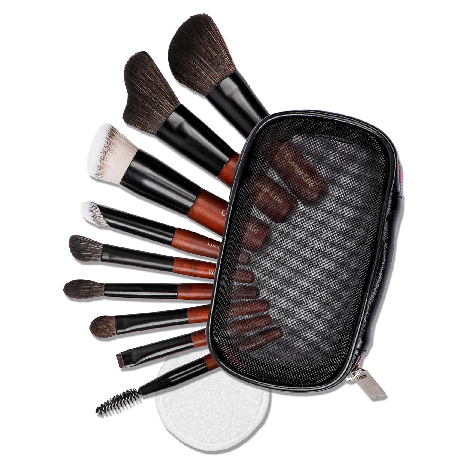 Juego de Brochas de Maquillaje Mini Cosme Life - 9 Piezas