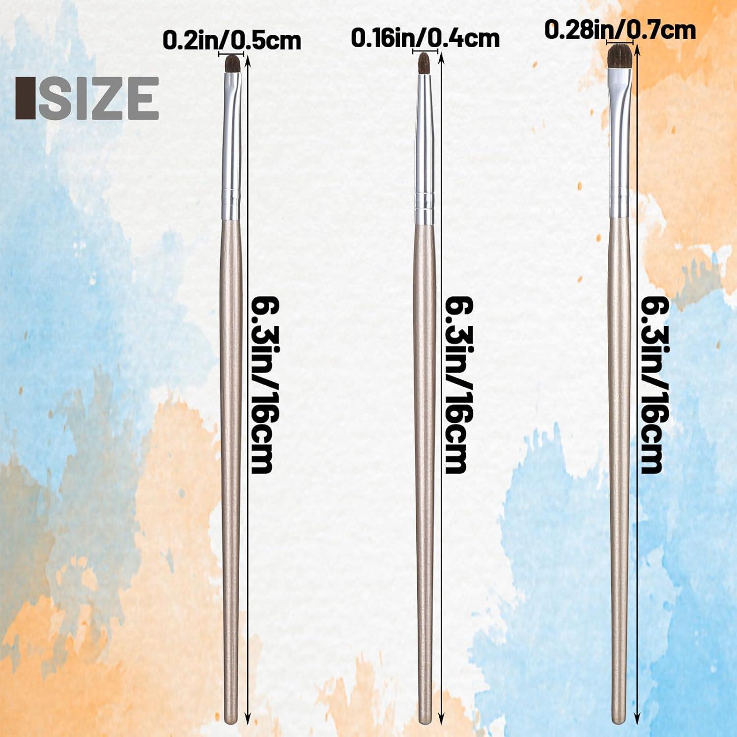 Set de 3 Brochas Planas para Delineador Bremorou Oro Claro