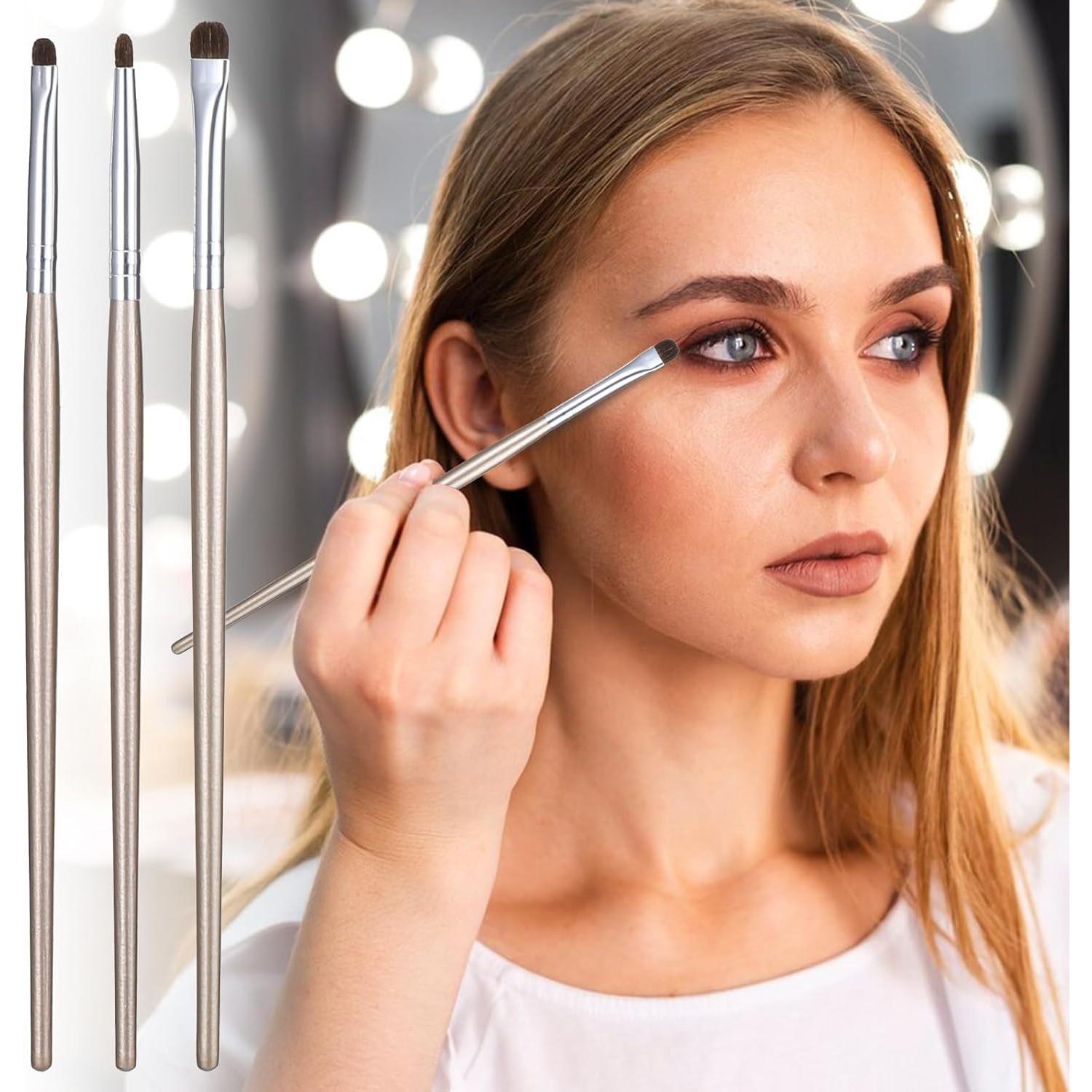 Set de 3 Brochas Planas para Delineador Bremorou Oro Claro