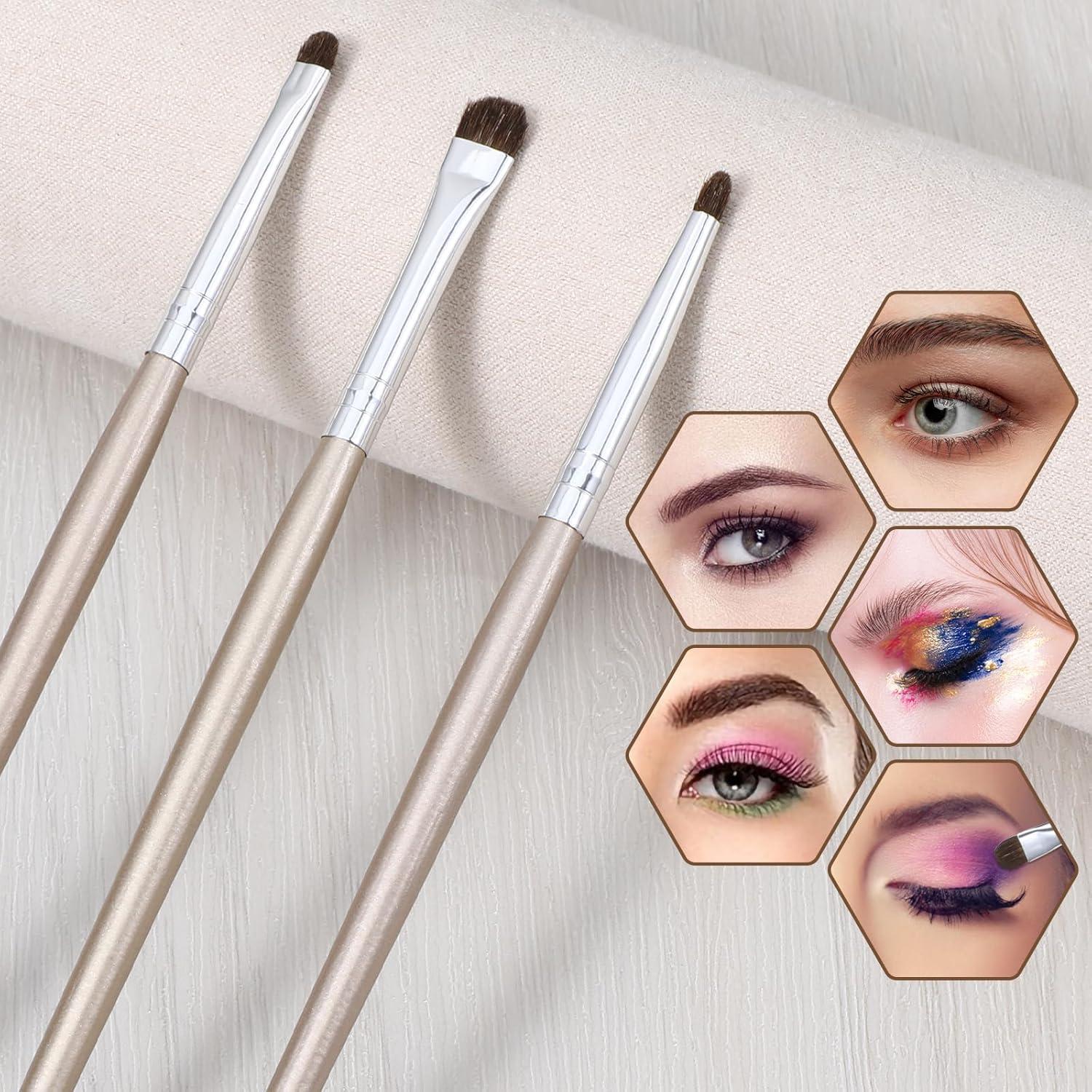 Set de 3 Brochas Planas para Delineador Bremorou Oro Claro