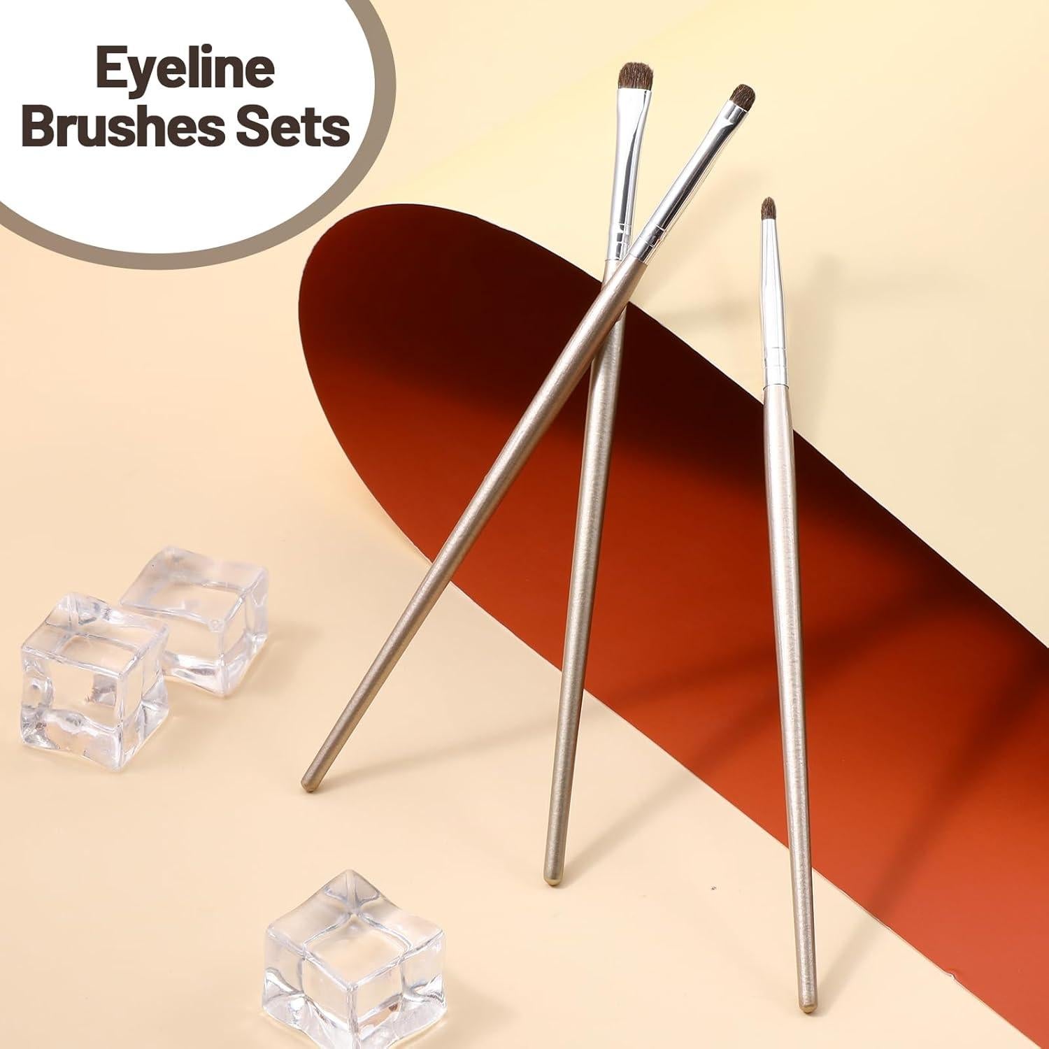 Set de 3 Brochas Planas para Delineador Bremorou Oro Claro